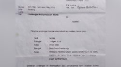 Ini Undangan penyelesaian Waris yang Menghebohkan Warga