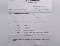 Ini Undangan penyelesaian Waris yang Menghebohkan Warga